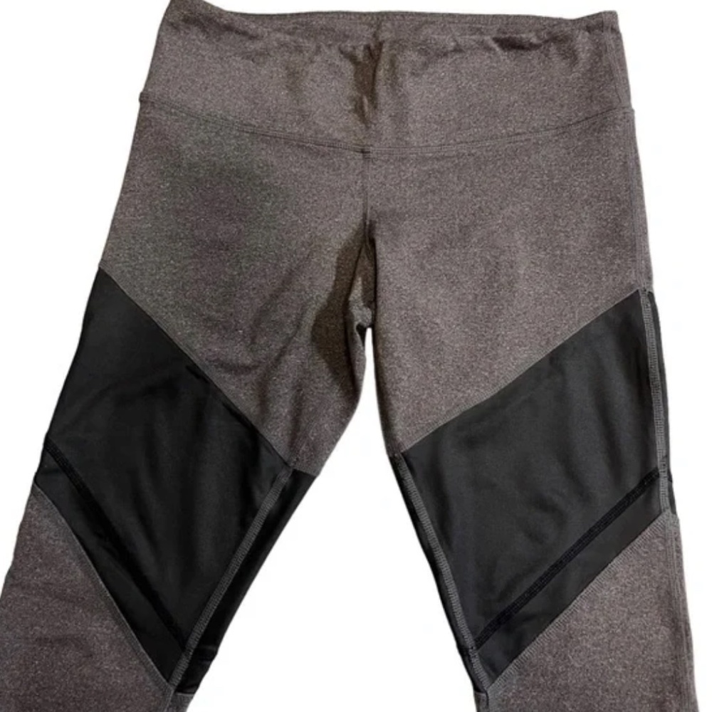 Alo Yoga Sheila Color Block Leggings Gray Black Coral Mesh Medium - Picture 11 of 15
